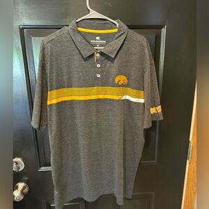 Colosseum - Striped Iowa Hawkeye Polo